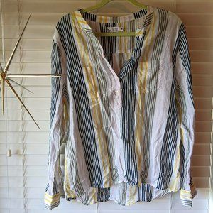 Carve Designs Striped Dylan Gauze Shirt Large